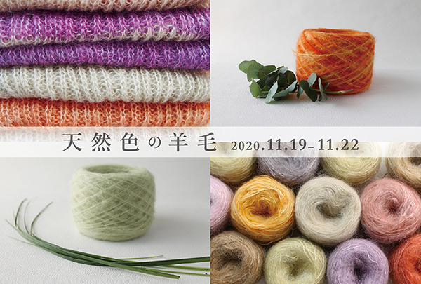 Natural color wool   Shichiji Yoshie   Kusaki dyeing exhibition